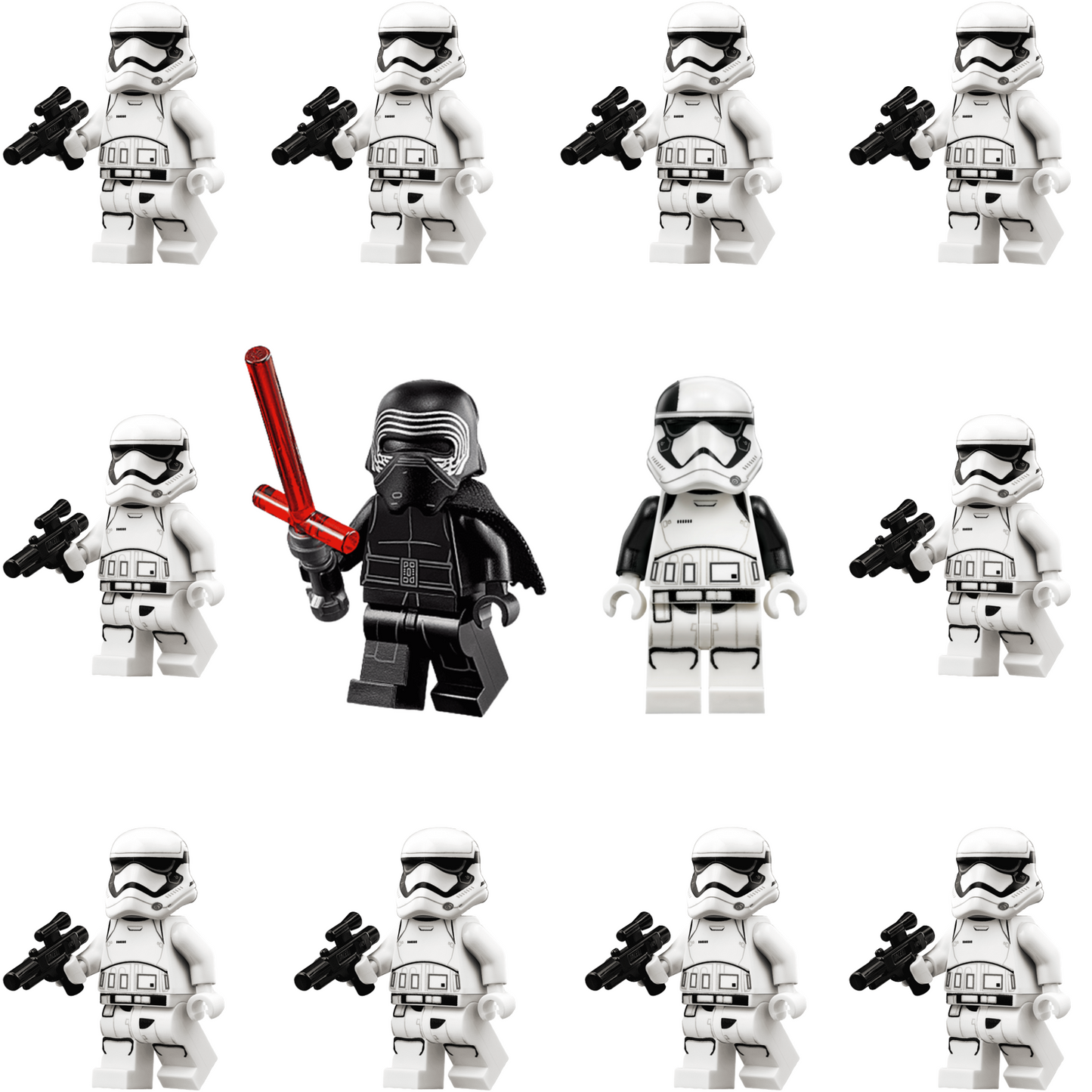 First Order Stormtrooper Set of 12 with Kylo Ren and Executioner